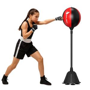 lot 17600 image: Owlsky Punching Bag with Stand, Boxing Bag for Adults, Adjustable Height, Stress Relief & Fitness