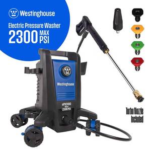 lot 19402 image: Westinghouse 2300 Max PSI Electric Pressure Washer  1.76 Max GPM  Soap Tank  5 Nozzles