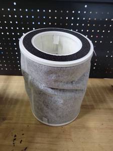lot 19428 image: Cylindrical Air Filter Cartridge with Black Activated Carbon Layer (12x8.5)