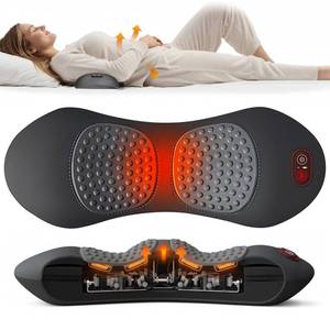 lot 19435 image: BroWood 3-in-1 Upgraded Electric Lumbar Support Pillow, Suitable for Chairs, Beds, and Travel. Heated Back Massager for Deep Tissue Massage to Relieve Pain
