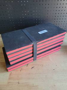 lot 19443 image: Foam Exercise Mats with Carrying Strap 15 in x 6 in Set of 10