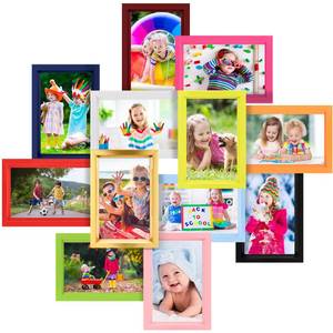 lot 19447 image: Leinuosen 24 Pcs Colorful Picture Frame Modern Rainbow Multi Colored Small Wall and Tabletop Picture Frames for Wedding Home Office Horizontal Vertical Display, 12 Colors(4 x 6 Inch)