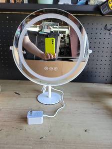 lot 19448 image: LED Ring Light Mirror with Stand and Power Adapter (12 Diameter )