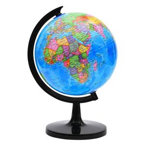 lot 19449 image: World Globe for Kids Learning, 8 inch Interactive Spinning Earth Globe for Children with Stand, Self-Assembled World Globes for Educational Geography Decorative Kids Room, Classroom, Adults Office