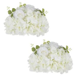 lot 19454 image: NUPTIO Flower Ball Arrangement Bouquet 2 Pcs 11.8 inch Diameter White Rose Fake Flowers Balls for Wedding Centerpiece Decorations Artificial Flower Centerpieces for Tables