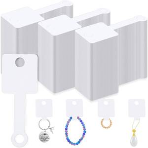 lot 19464 image: 1000 Pcs Self Adhesive Bracelet Display Card Necklace Display Jewelry Packaging Selling Card for Keychain Earring Necklace Hairband and Scrunchies Hanging, 3.93 x 1.57 Inches (Brown)