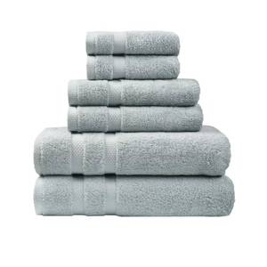 lot 19476 image: SOFE H&L  Olea Luxury Turkish Cotton Bath Towels Set of 6  2 Bath Towels 2 Hand Towels 2 Wash Cloths, Light Blue  Thick, Premium, Soft, Durable, Absorbent - Hotel Quality Towel Sets for Bathroom