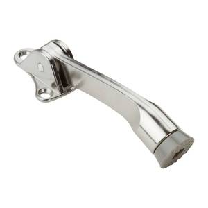 lot 20003 image: National Hardware N273-532 V238 Kickdown Door Stop Satin Chrome Finish Spring-Loaded Wall Protector with Ribbed Rubber Foot for Floor Mounting Heavy Duty Door Stopper