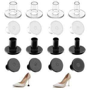 lot 20026 image: High Heel Protectors, 8 Pairs Heel Stoppers & Heel Repair Caps - 4 Sizes Shoe Heel Cover for Women Perfect for Weddings, Grass, Gravel, Wetlands(XS,S,M,L), Black, 8 Pair (Pack of 1)