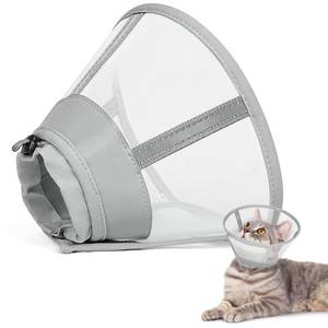 lot 20027 image: Supet Cat Cone Collar Soft, Air Mesh Recovery Collar to Stop Licking, Breathable Neck Cone Alternative, Lightweight Cat Head Cone Anti Scratch (White,L)