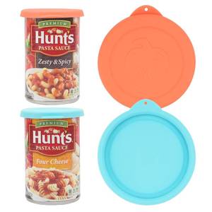 lot 20030 image: 2PCs 3.5-inch Silicone Can Lids for Hunts  Starkist  Kirkland  Progresso Can, Food Sealing Lids for 3.5-inch Can, Can Cover for Canned Good, Can Toppers, Freezer&Dishwasher Safe (Can NOT Included)