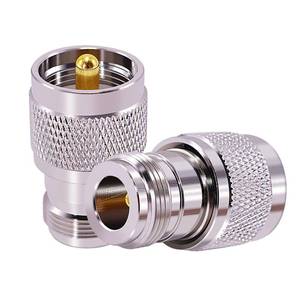 lot 20417 image: CANRIO 2PCS UHF PL259 Male to N Type Female Straight Coax Adapter RF Coaxial Connector UHF PL-259 to N Connector for CB Ham Radio Walkie Talkie Wi-Fi Antenna Broadcasting Radios Telecom LMR CCTV