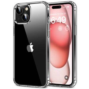 lot 20419 image: HOOMIL Case for iPhone 15 6.1-Inch, Anti-Yellowing, Drop Protection, Anti-Scratch Transparent Hard Back Phone Cover - Crystal Clear