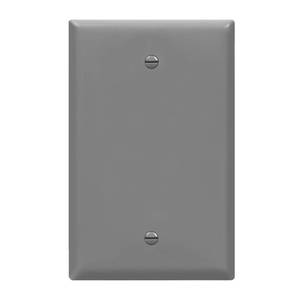 lot 20429 image: ENERLITES Blank Device Wall Plate, Blank Outlet Cover, Gloss Finish, Mid-Size 1-Gang 4.88 x 3.11, Polycarbonate Thermoplastic, 8801M-GY, Gray