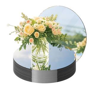 lot 20432 image: 12PCS Round Mirror Plates for Centerpieces, Mirror Trays 12inch Flat Circle Mirrors for Tables Mirror Centerpieces, Circle Mirror Candle Plates for Table Centerpieces Wedding Party Centerpieces