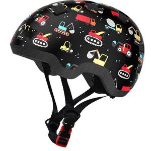 lot 20446 image: Toddler Bike Helmet 2-6 Years Old- with 12 Vents & Dual Liner (0.160.28) - Adjustable Dial Fit (48-54cm) (S,Car)