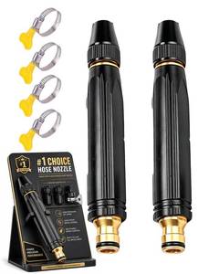 lot 20449 image: Home High Pressure Car Wash Water Gun Washing Cannon Connector Set Direct Spray Power Jet Water with Three Spray Modes Multi Function Watering Sprayer Cleaning Yard Pets Car Booster Nozzle