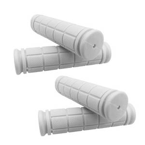 lot 20455 image: Helonge Bike Handlebar Grips, Non-Slip Rubber Bicycle Handle Bar Wraps for Kids Bikes(4pcs) (White)