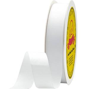 lot 20471 image: LEEQE White Grosgrain Ribbon 1 inch X 50 Yards White Ribbon for Gift Package Wrapping Wreath Baby Shower and Other Projects