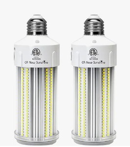 lot 12018 image: LED Corn Light Bulb 23W 2550 Lumens AC 100-277V 2 Pcs