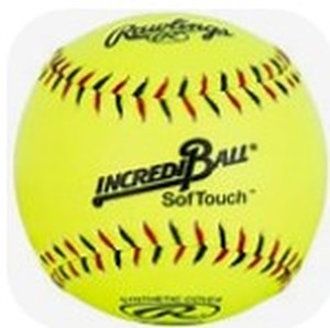lot 12022 image: Rawlings Soft Core Incrediball Yellow Green Softball