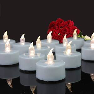 lot 2232 image: Tappovaly Battery Operated LED Tea Lights24 Pack Flameless Votive Candles Lamp Realistic and Bright Flickering Long Lasting 200Hours (Warm White)