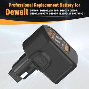 lot 2233 image: Shentec 1-Pack 4000mAh 12V Battery Compatible with Dewalt DW9071