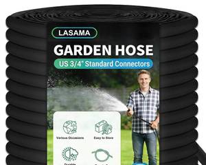 lot 2267 image: 25FT Garden Hose, Lightweight Water Hose, 34 Connectors Lawn Hose for Outdoor, Outside Hose for Yard Backyard, Collapsible & Car Wash Watering