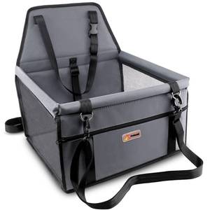 lot 2270 image: Petbobi Small Dog Car Seat, Dog Car Booster Seat for Small Medium Dogs 5-15 lbs, Foldable Front Seat Safety with Sturdy PVC Tube Frame, Breathable Mesh, Grey