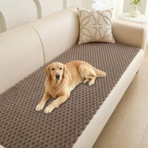 lot 2275 image: Foxdecor Dog Couch Cover Protector, Sofa Covers for Pets Washable, Non Slip Pet Couch Cover, Furniture Covers for Pets, Dog Cover for Couch. (Chocolate, 28x94)