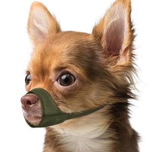 lot 2278 image: Mayerzon Short Snout Dog Muzzle, Small Muzzle for Chihuahua Shih Tzu American Bully Boxer Puppy, Soft Fabric Mouth Cover for Grooming Vet Visits, Prevent Biting Chewing Fighting XS