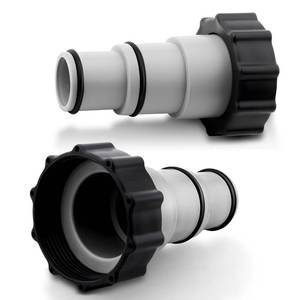 lot 2285 image: 2 Pack Pool Hose Adapter A with Collar for Intex, Converts 1.5 to 1.25 Inch Hoses for Threaded Connection Pumps (2, 2  4.28)