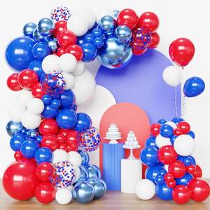 lot 2318 image: Hiquaty Red White and Blue Balloon Arch Kit,119pcs Different Size Red White and Blue Balloons for 4th of July Independence Day Birthday Graduation Party Decorations