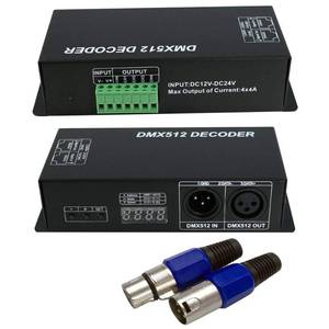 lot 2331 image: AKEPO LED DMX 4CH Digital Display Decoder, Dimming Driver LED DMX512 Decoder for RGBW Strip Light DC12-24V 4ACH (4 Channel with Display)