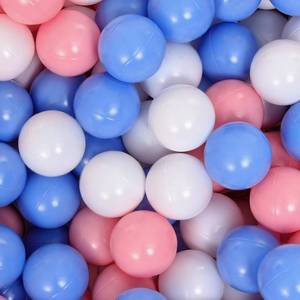 lot 2356 image: Suncuber Ball Pit Balls for Toddlers 50 Colorful Pink, White, and Blue Balls BPA-Free, Phthalate-Free, Crush-Resistant Plastic, 2.2 Inches, Safe Toy for Boys and Girls