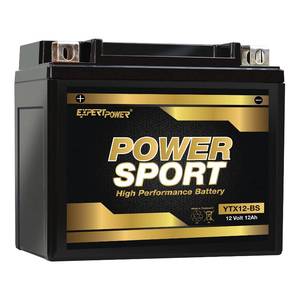 lot 2358 image: ExpertPower YTX12-BS AGM Motorcycle Battery 12V 12Ah Powersports ATV Battery - Sealed Lead Acid, Maintenance-Free for Motorcycles & UTVs, Recon, Scrambler, Mongoose, People 250
