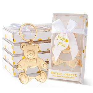 lot 2359 image: Uezea Baby bottle Opener Baby Shower Party Gift Bottle Opener Cute Bear Shape Bottle Opener Guest Wedding Party Gift Back Childrens Birthday Party white 15packs