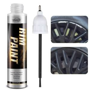 lot 2386 image: Gloss Black Rim Touch Up Paint, Efficient Car Alloy Wheel Scratch Repair Kit, Quick and Easy Remover Curb Rash, Universal and Color Accurate, Long lasting, Resists Water, Uv Rays