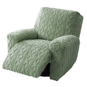 lot 2395 image: Timrliy Recliner Chair Covers 4-Pieces, Soft Stretchable Slipcovers with Elastic Straps, Oversized Plush Furniture Protector, Green, Storage Pocket on Arm Cover