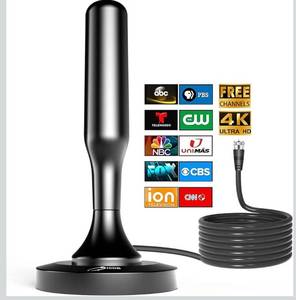 lot 2482 image: TV Antenna for Smart TV Indoor, Digital Indoor TV Antenna for Local Channels with Strong Magnetic Base, Easy Installation, Long Range Reception, 4K HD 1080P, 10ft Cables