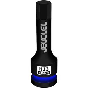 lot 2503 image: JEUCLEL 13mm Hex Impact Bit Socket, H13 12-Inch Impact Drive Allen Socket, Cr-Mo Steel Lengthen Hex Screwdriver Adapter for Electric Ratchet Wrenches Fastening Screws