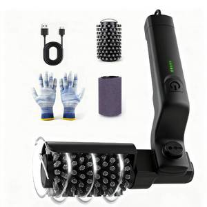 lot 2510 image: HAPOW Electric Rotary BBQ Grill Brush for Outdoor Grill, Rechargeable Cordless Electric Grill Cleaner, 3-Speed Power Control Grill Cleaning Brush with 304 Stainless Steel Bristle