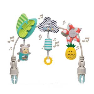 lot 2546 image: Taf Toys Tropical Arch Adjustable Infant Car Seat & Stroller Toy for Infant & Toddlers, Stroller Arch, Baby Crib Toys Clips on PramsCar SeatsBouncers Encourages Motor Skills & Sound Exploration