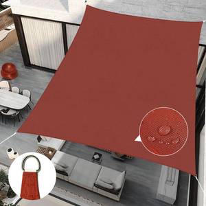lot 2551 image: RICHIE Upgrade 12x16 Sun Shade Sail Rectangle Canopy, Water Resistant & UV Block Sunshade for Outdoor Patio Lawn Beach Garden Carport Backyard Deck Pergola, Rust Red