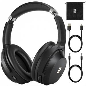 lot 2591 image: Active Noise Cancelling Headphones, Wireless Over-Ear Bluetooth Headphones ANC, Hi-Res Audio, 60H Playtime, Deep Bass, 3.5MM Cable, Memory Foam Ear Cups for WorkTravelHomeOffice