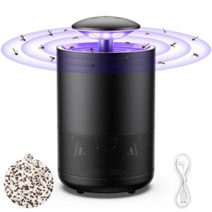 lot 2605 image: Tirgo Indoor Insect Trap Fan Catcher for Mosquito, Gnat, Fruit Fly, Moth, Flies, Portable UV Light Flying Insects Killer House Kitchen, Garage, Camping, etc.