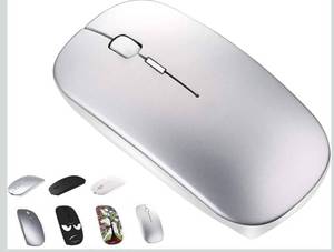 lot 2626 image: Bluetooth Wireless Mouse for MacBook Air Mac Pro Laptop Computer iPad Pad PC Laser Optical Rechargeable Mini Slim Silent Mouse Widely Used Desktop Hp iMac (Blue)