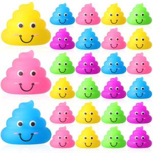 lot 2630 image: WinnerWhy 25 Pcs Mini Poop Figures Small Poop Figurines Poo Toys Fake Figure Rubber Poo for Prank Hide Seek Goodie Bags Pi�ata Stuffers Party Supplies Gifts Easter Egg Fillers (Stylish,Colorful)