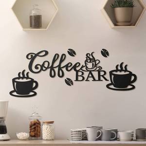 lot 2685 image: Ferraycle Coffee Bar Rustic Metal Sign Rustic Coffee Bar Hanging Wall Decor Coffee Signs for Coffee Bar Metal Coffee Wall Art for Coffee Bar Home Office Kitchen (Coffee Bar, Bean and Cup Style)