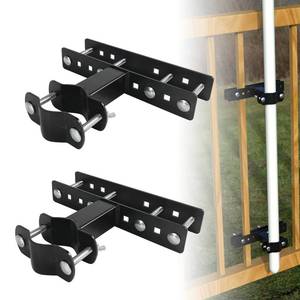 lot 2687 image: Foozet Patio Umbrella Holder - Heavy Duty Outdoor Deck Shade Balcony Umbrella Stand Attaches to Railing Maximizing Patio Space, Bench Deck Umbrella Mount Fixed Clip Umbrella Clamp�2 Pack
